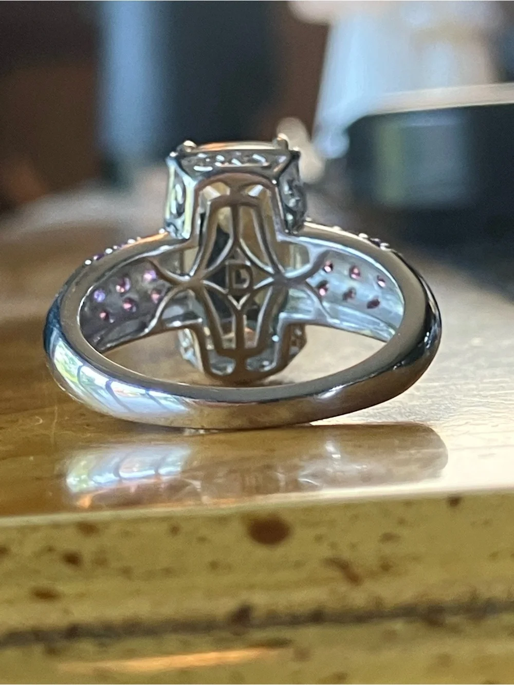 Genuine Prasiolite African Amethyst Ring Size 8